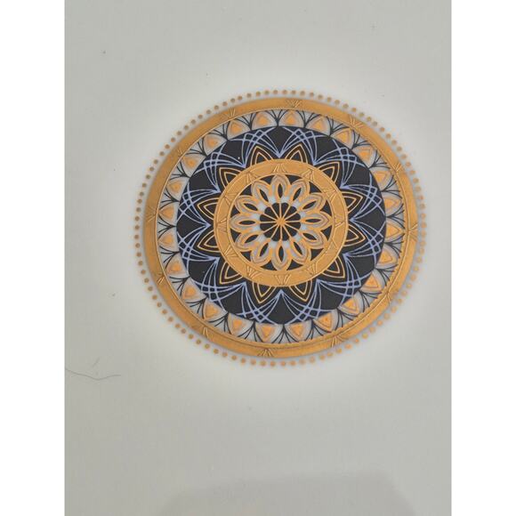 Mikasa Ventana Onyx Dinner Plate Fine China 10.75 Blue Black Gold Elegant - Picture 3 of 6